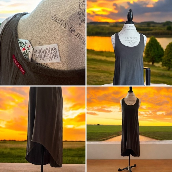 Hard Tail racer back grey dress. Great after yoga. For the beach. For the pool. - Picture 3 of 16